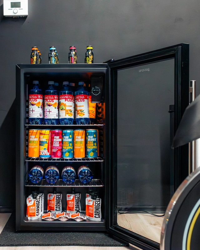 Fitness lednice a proteiny a BCAA